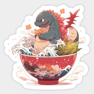 Godzilla - Gojira Ramen Sticker